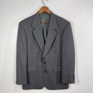 Vintage‎ 80s Givenchy Monsieur Blazer 40R Houndstooth Wool Sport Coat USA Made